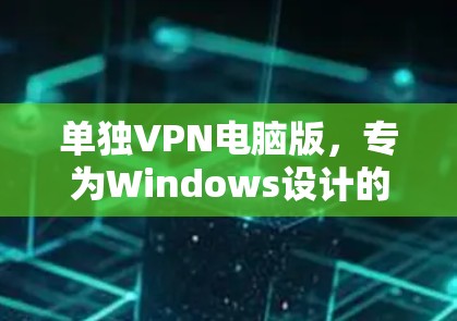 单独VPN电脑版，专为Windows设计的高效网络安全工具