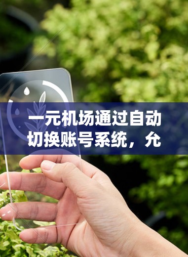 一元机场通过自动切换账号系统，允许用户管理电子支付流程。以下是逐步操作指南