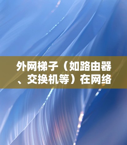 外网梯子（如路由器、交换机等）在网络环境中具有多种用途，主要涉及网络配置、设备连接和数据传输等。以下是外网梯子的一些主要用途