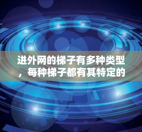 进外网的梯子有多种类型，每种梯子都有其特定的应用场景和适用范围。以下是常见的梯子类型及其特点和应用