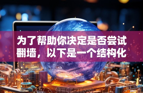 为了帮助你决定是否尝试翻墙，以下是一个结构化的推荐和指南