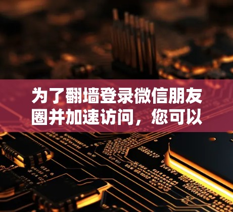 为了翻墙登录微信朋友圈并加速访问，您可以按照以下步骤操作