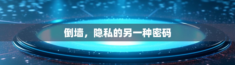 倒墙，隐私的另一种密码