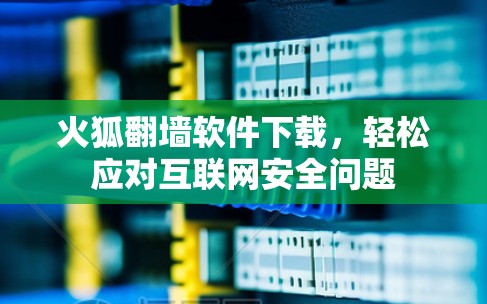 火狐翻墙软件下载，轻松应对互联网安全问题